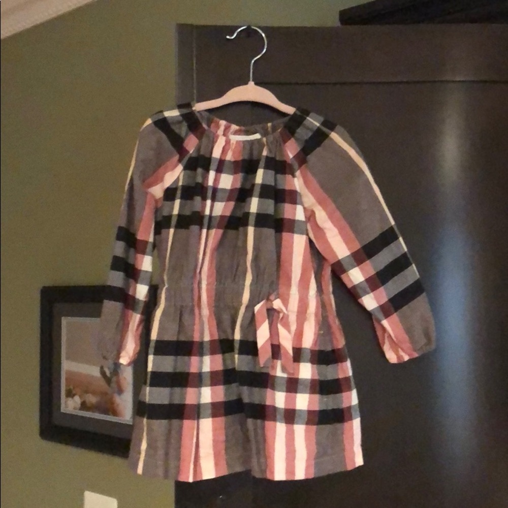 Burberry Girls Nova Check Long Sleeve Dress